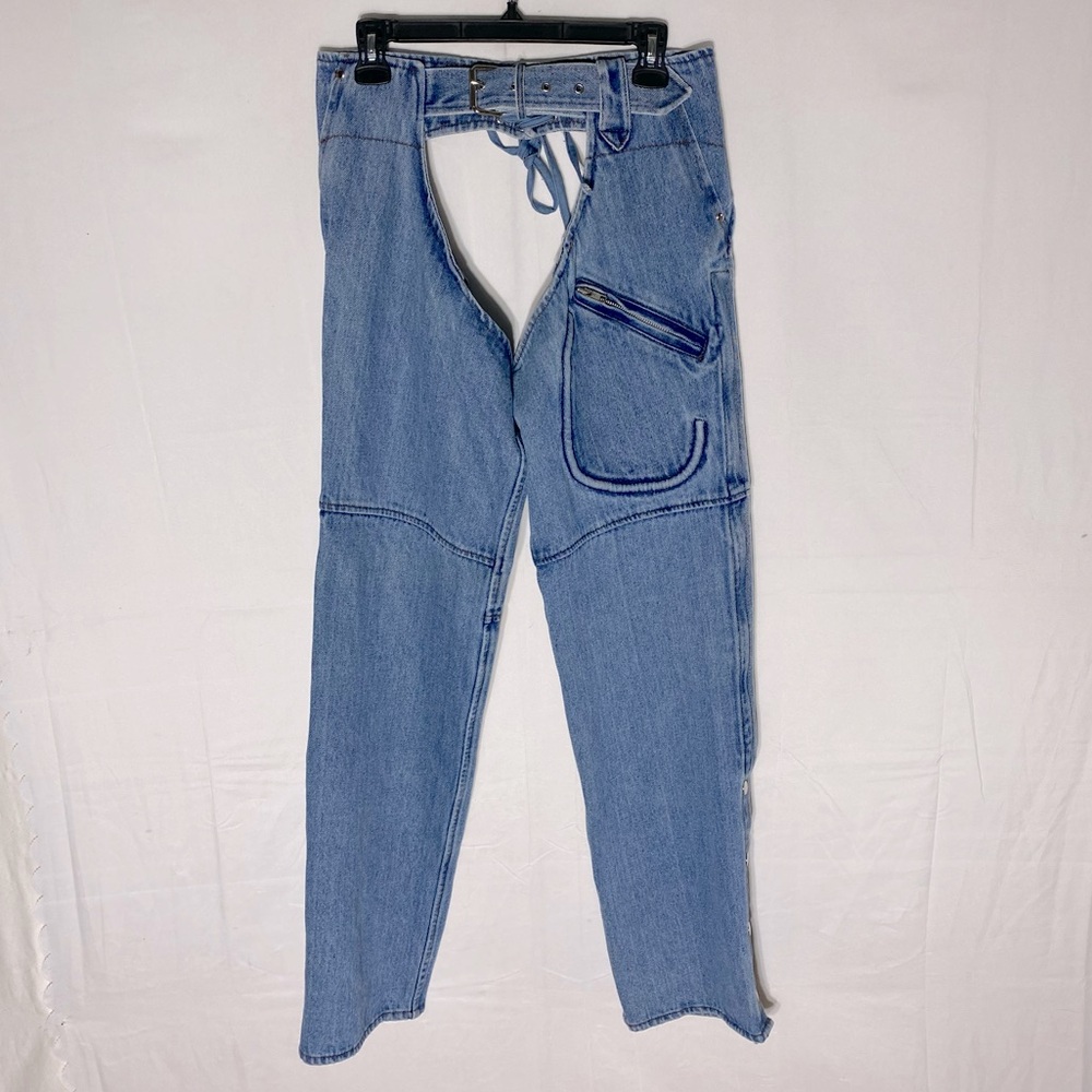 Vintage Sports Gallery Light Wash Denim Chaps XS Stampede Festival Streetwear